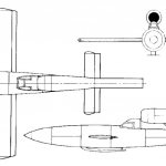 Drawing of the Fi.103 projectile (V-1, V-1)